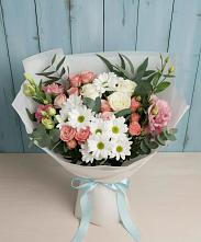 Букет цветов из:  Розы, Лизиантусы и Хризантемы в Верхнем Тагиле