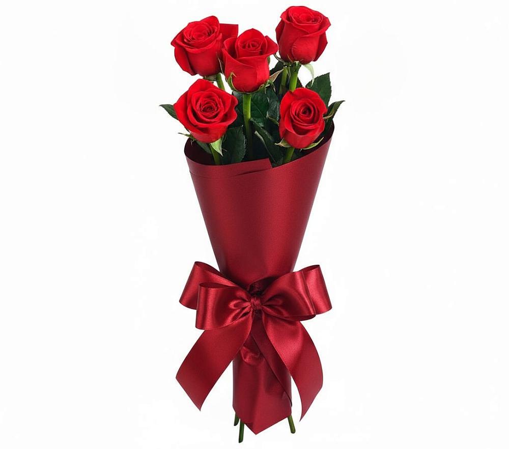 Букет 5 Красных роз Эдлесс Лав в Верхнем Тагиле