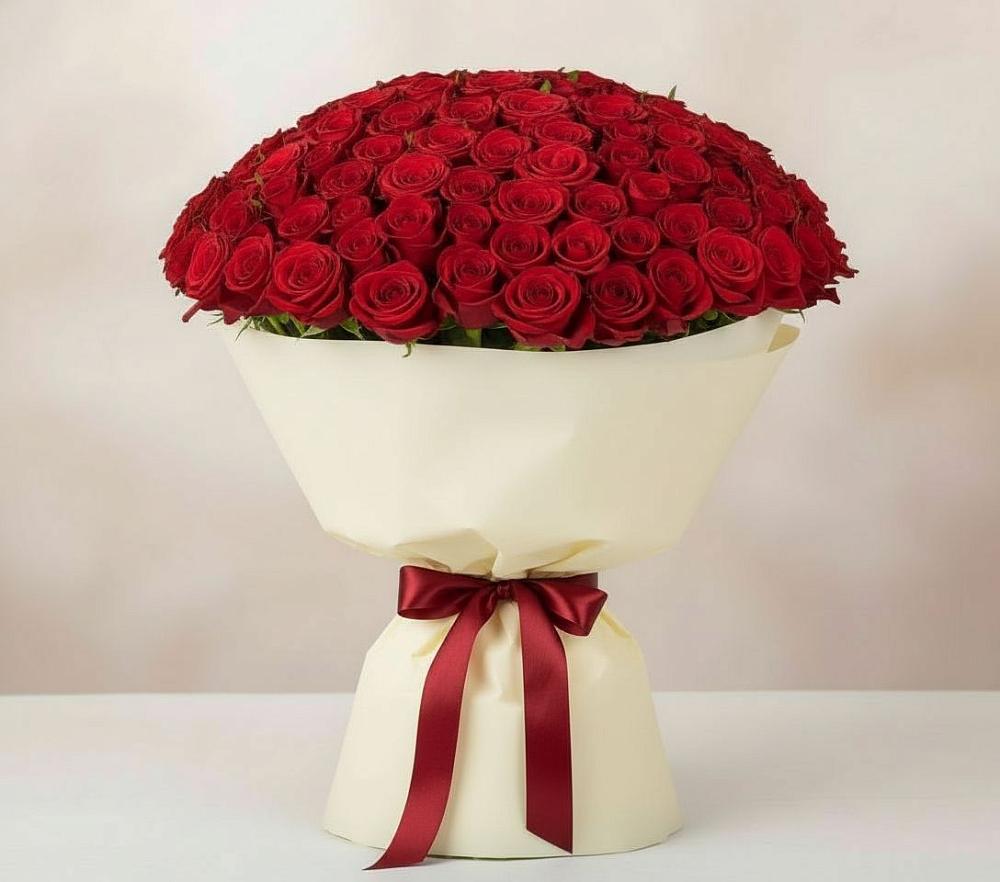Букет 101 Красная роза Милано в Верхнем Тагиле