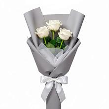 Букет 3 белые розы #REPLACE_PRED# Верхнем Тагиле
