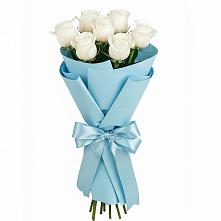 Букет 7 белых роз Проуд #REPLACE_PRED# Верхнем Тагиле