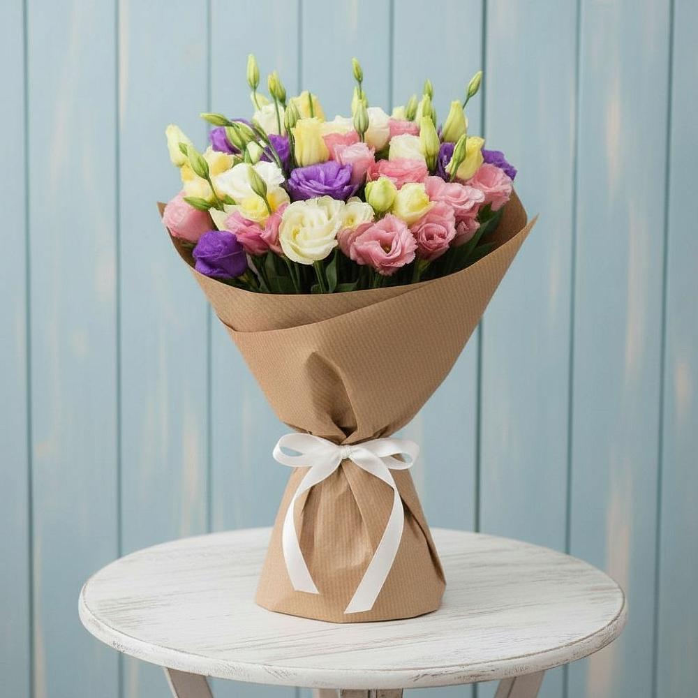 Букет цветов из: Лизиантусы в Верхнем Тагиле