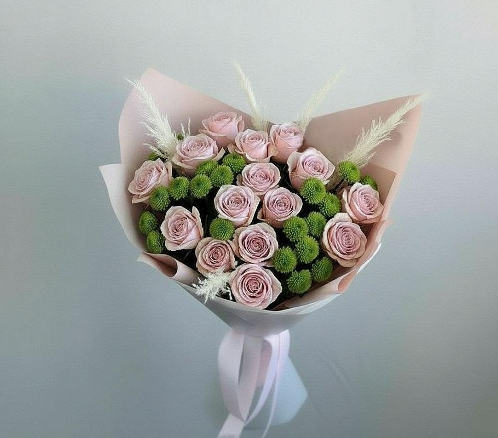 Букет цветов из: Розы и Хризантемы в Верхнем Тагиле