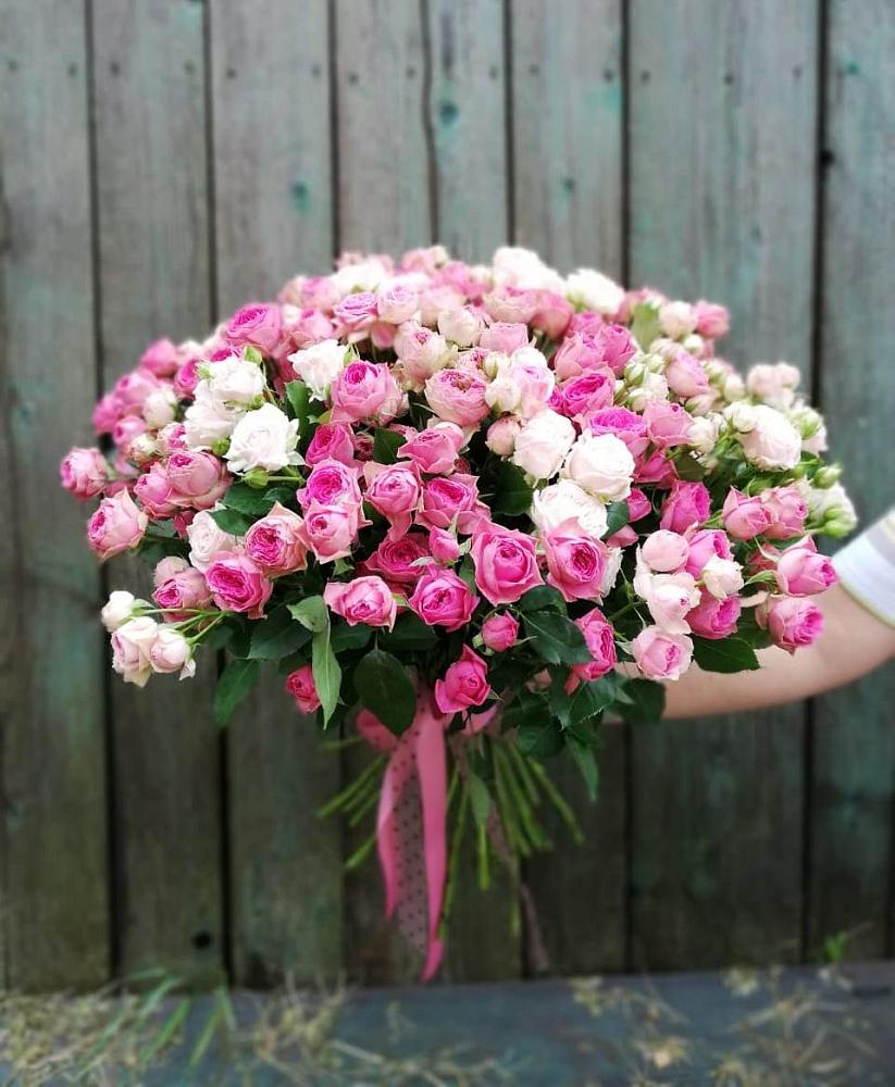 Букет Розовые кустовые розы Натали и Лав Лидия в Верхнем Тагиле