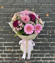 Букет цветов из:  Герберы и Хризантемы #REPLACE_PRED# Верхнем Тагиле