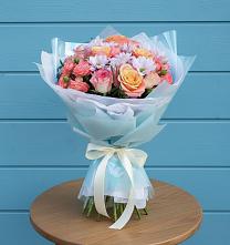 Букет цветов из:  Хризантемы и Розы в Верхнем Тагиле