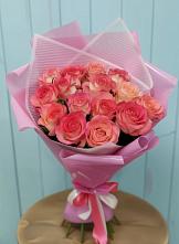 Букет 15 Розовых роз Равель #REPLACE_PRED# Верхнем Тагиле